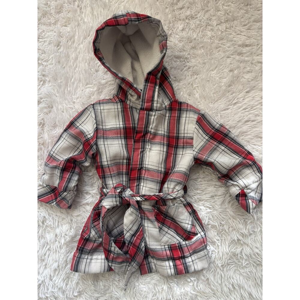 Petit Lem Toddler Sz. 6/12 Mo Plush Lined Bathrobe. Adorable